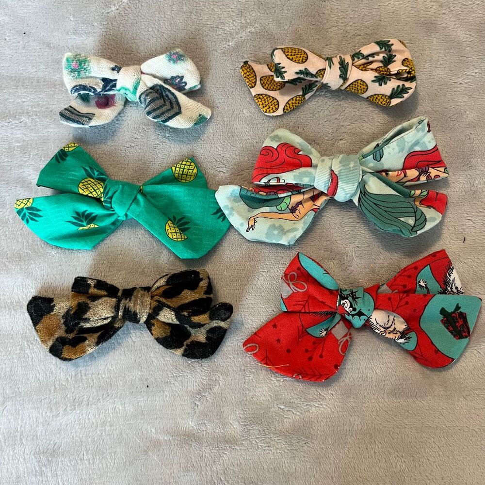 Handcrafted Bundle of Alligator Clip Hair Bows Accessories Girl